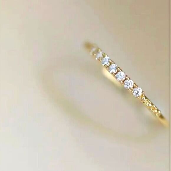 925 diamond simplicity ring sz 6 - Picture 1 of 13